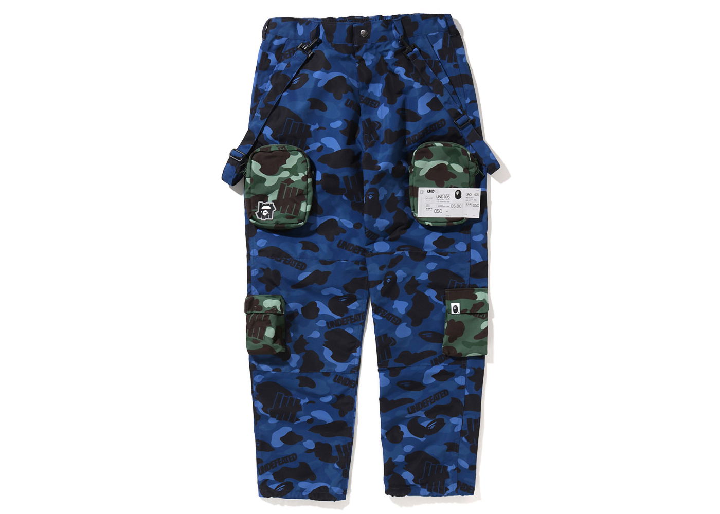 Карго панталони BAPE Undefeated x Camo Multi Pouch Pocket Pants Тъмно синьо | 001 PTI731908C, 0
