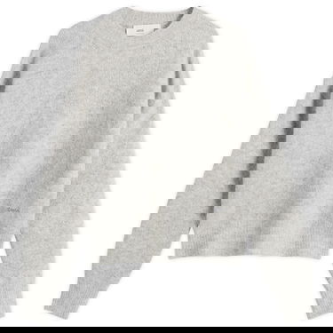 Пуловер AMI Men's Wool And Alpaca Knit Crew Neck Jumper, Size Large Сиво | H25HKS824-KN0021-050H25, 0