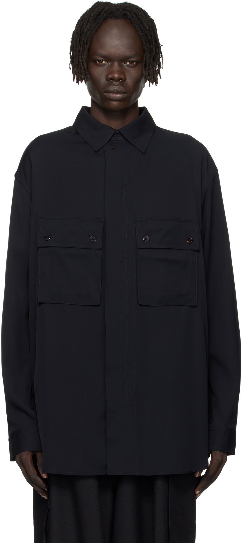 Риза Y-3 Y-3 Rayon Twill Oversized Shirt Черно | JX7288