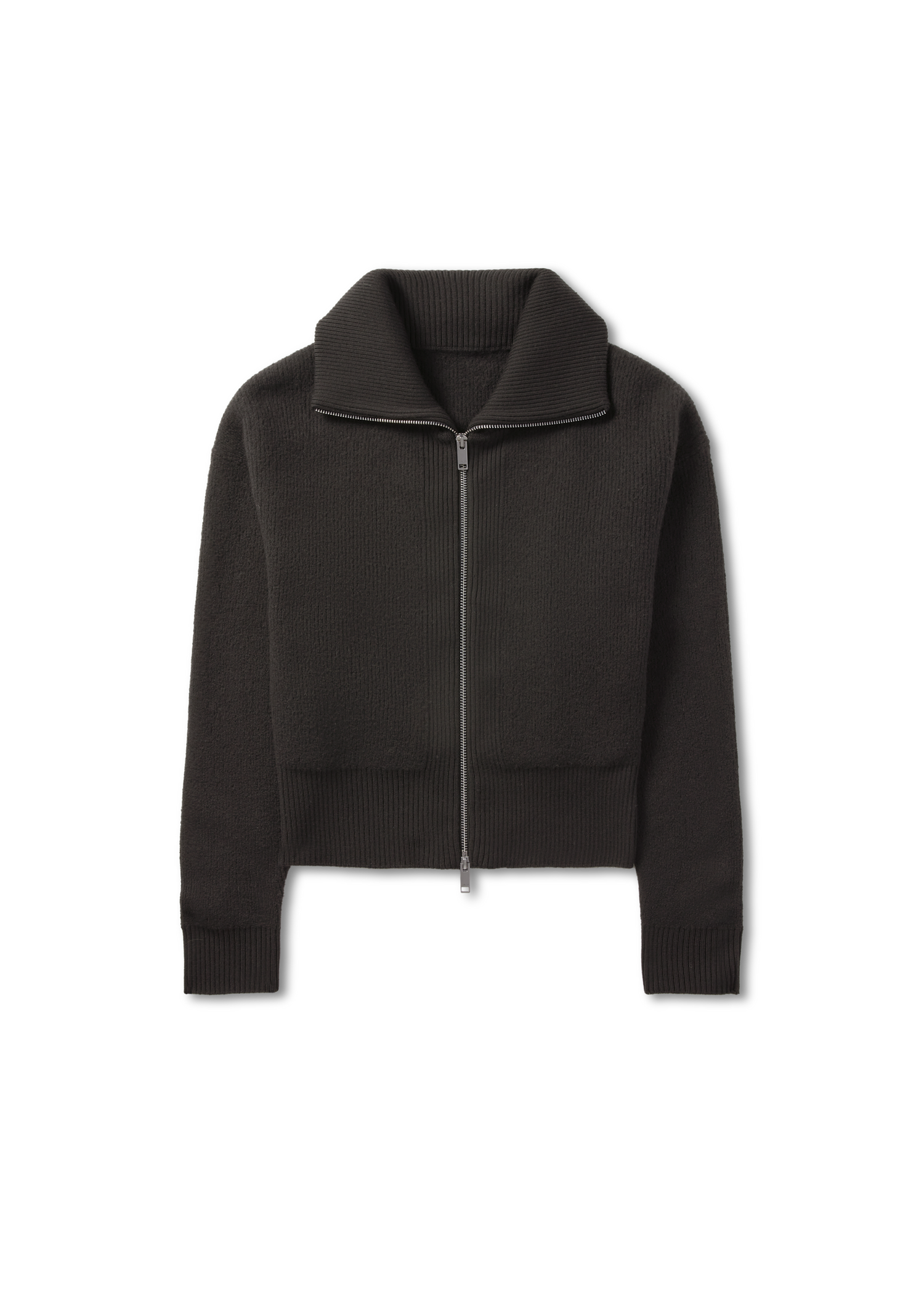 Пуловер AXEL ARIGATO Verve Ribbed Collar Cropped Zip-Up Cardigan Черно | A3703002, 1