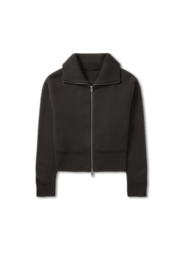 Пуловер AXEL ARIGATO Verve Ribbed Collar Cropped Zip-Up Cardigan Черно | A3703002, 1