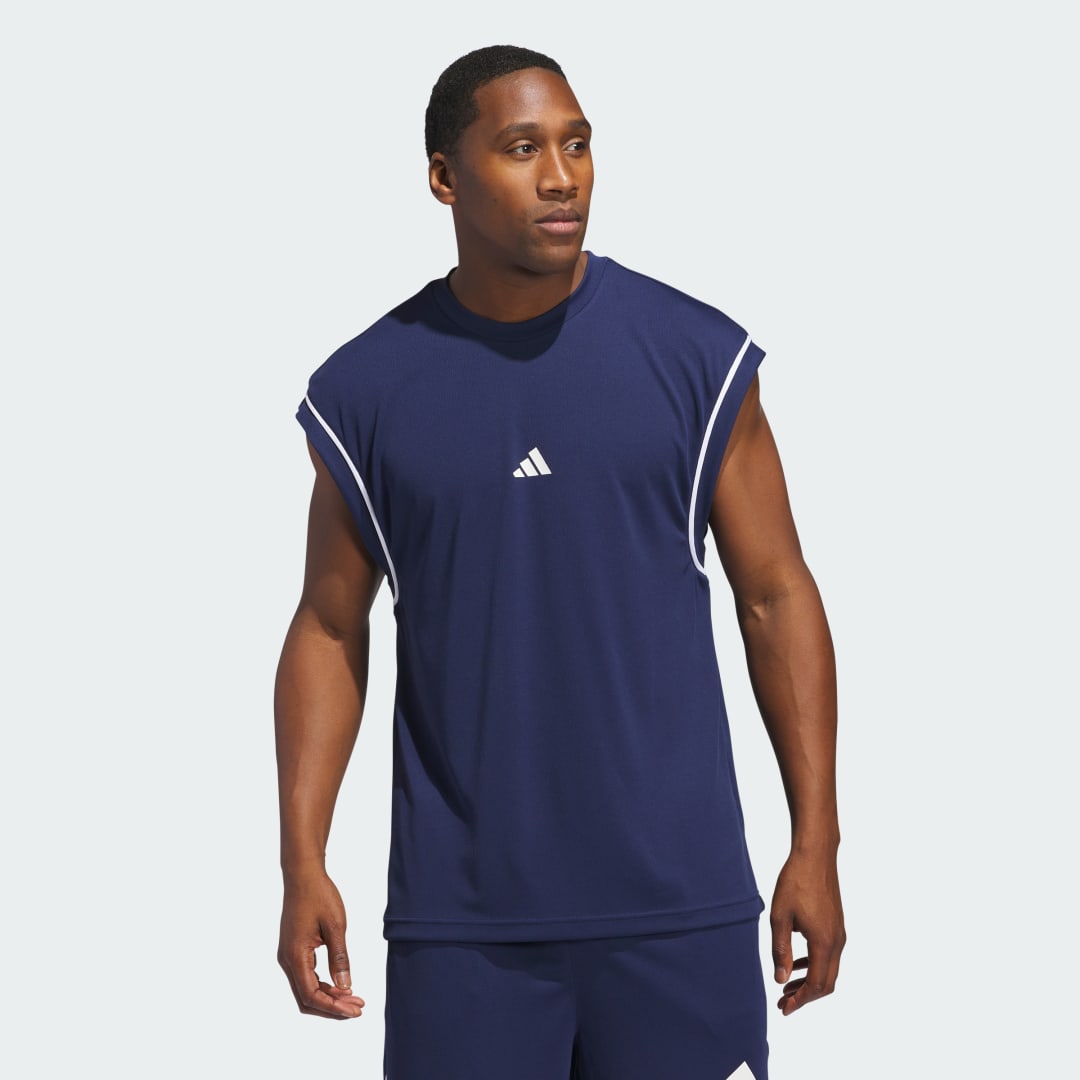 Потник adidas Performance Sleeveless Basketball Tank Top Синьо | JN4748, 0