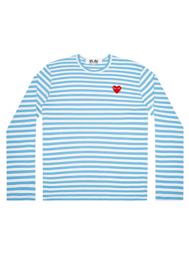 Тениска Comme des Garçons PLAY Pastelle Striped Shirt Синьо | AZ T278 051 1