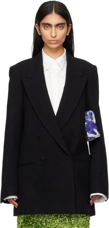Яке Dries Van Noten Dries Van Noten Oversized Double-Breasted Blazer Черно | 242-010406-9179, 0