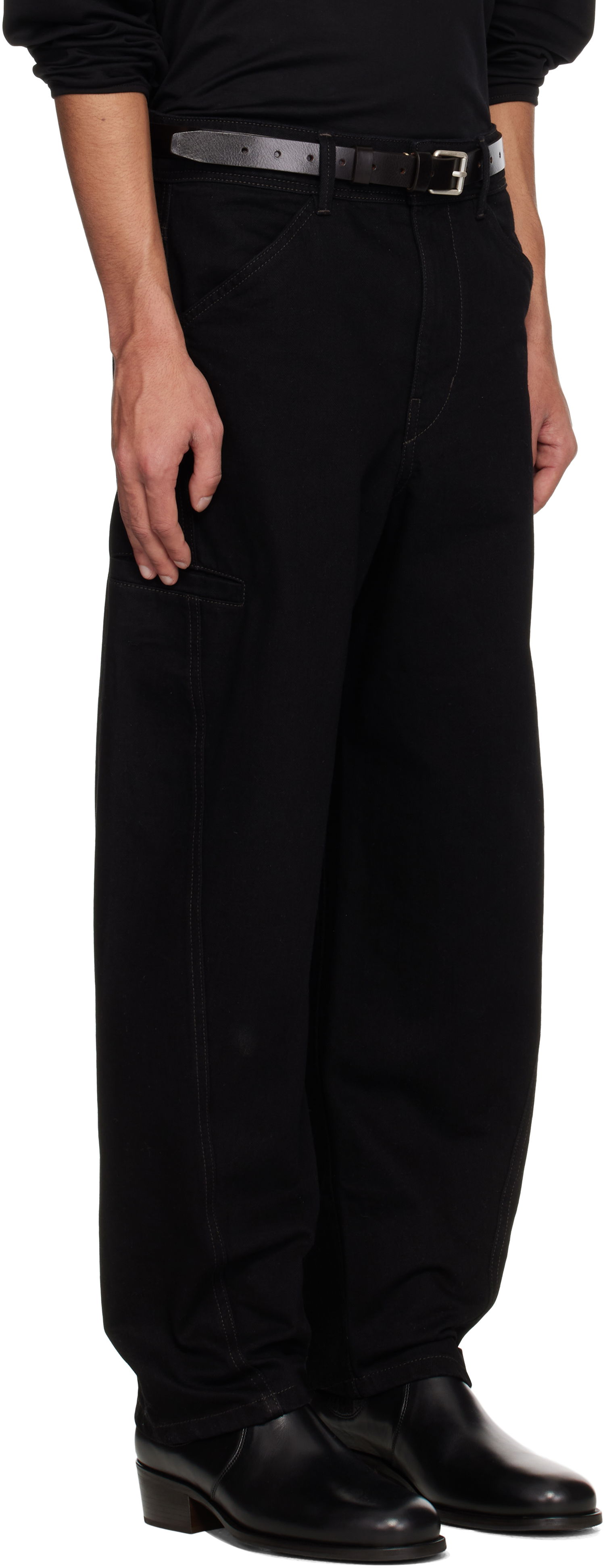 Дънки LEMAIRE Lemaire Twisted Workwear Jeans Черно | PA1102 LD1031, 1