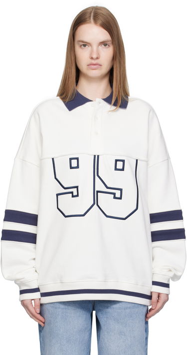 Суитчър Ksubi Ksubi '99' Boyfriend Polo Sweatshirt Бяло | WFA25FL005, 0