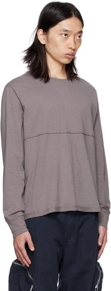 Тениска Eckhaus Latta Eckhaus Latta Lapped Long Sleeve T-Shirt Сиво | 302-EL-PF25-SK, 1