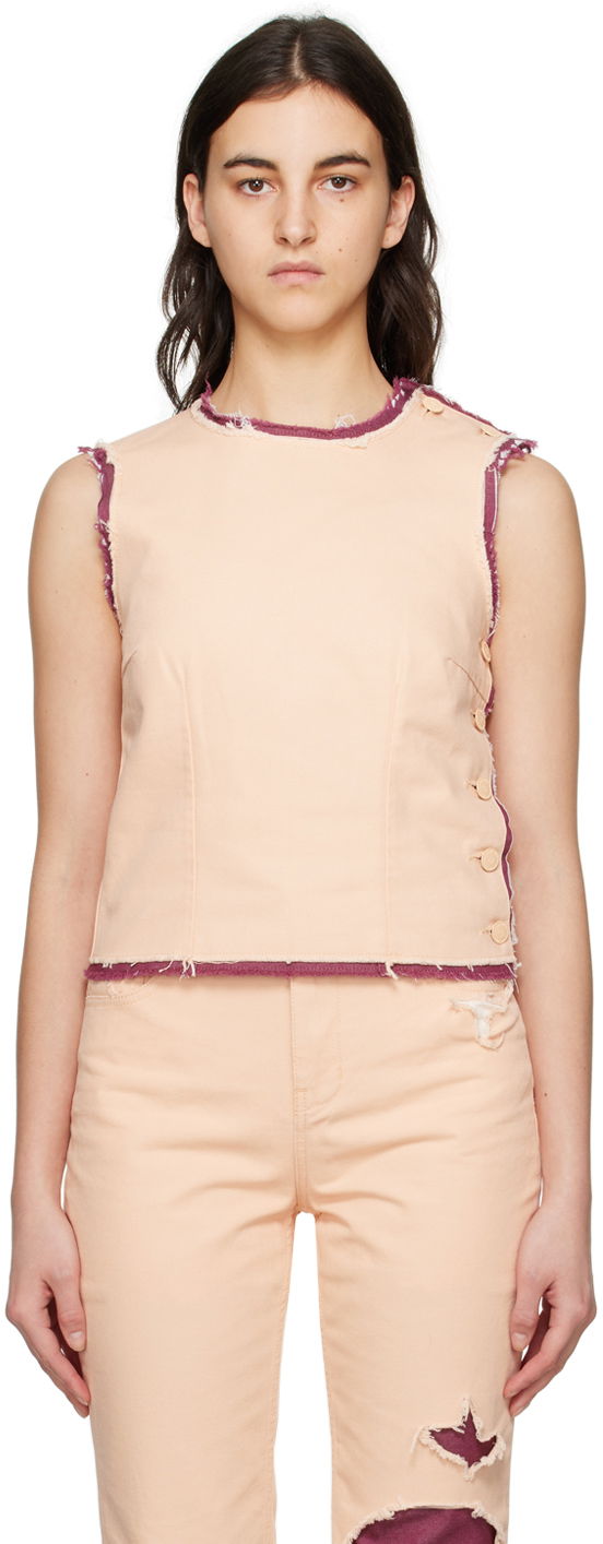 Потник RAF SIMONS Doubled Denim Tank Top Розово | 231-W249, 0