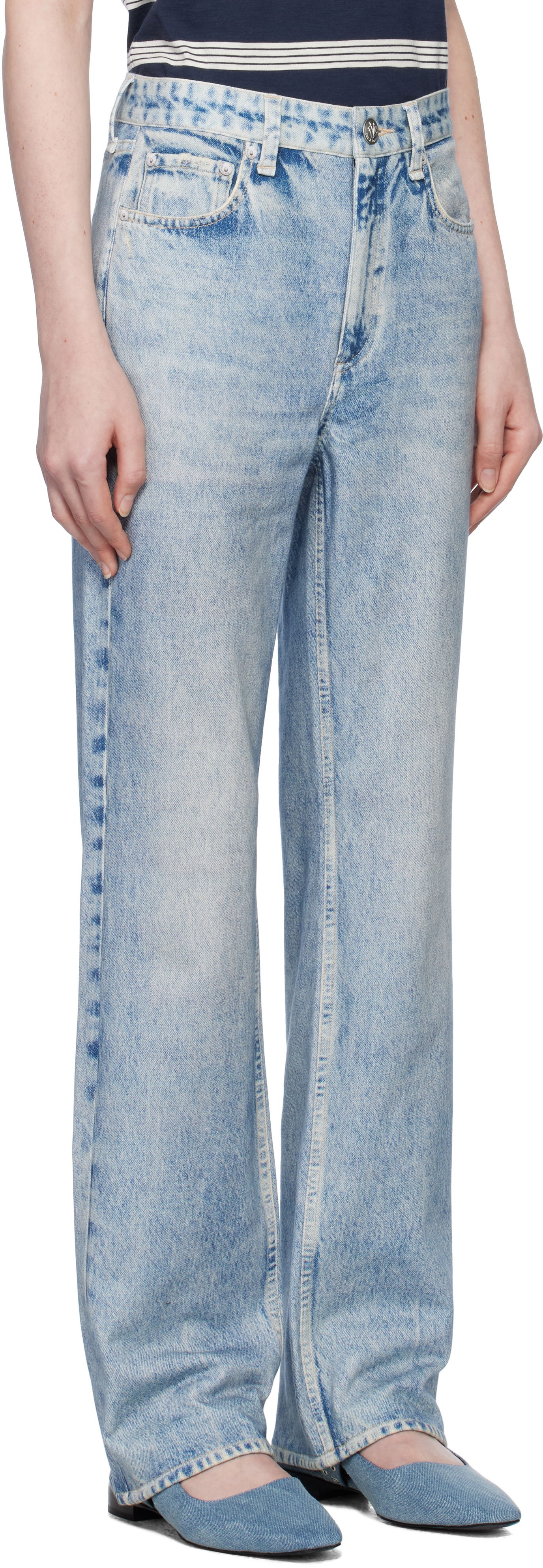 Дънки rag & bone Rag & Bone Women's Miramar Terry Shea Lounge Pants Синьо | WCW24H70028202, 1