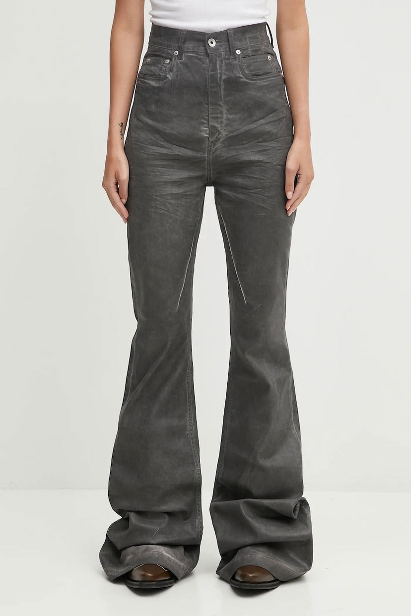 Дънки Rick Owens Rick Owens DRKSHDW Bolan Bootcut High Waist Jeans Сиво | DS02E7311.SCF