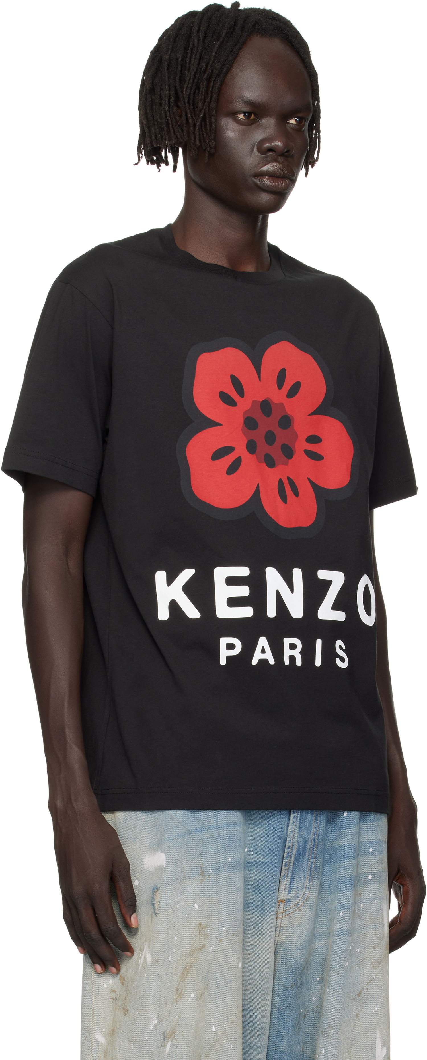 Тениска KENZO White Paris Boke Flower T-Shirt Бяло | FE65TS4754SO, 1