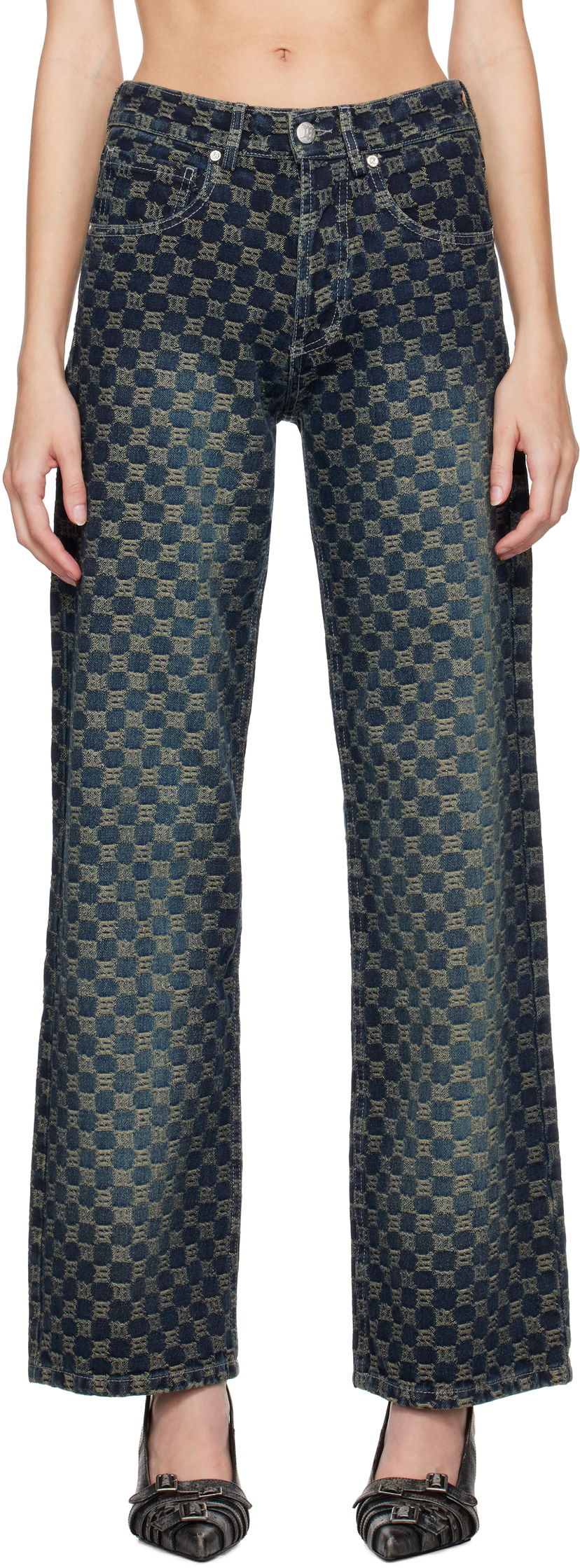 Дънки MISBHV Jacquard Monogram Jeans Синьо | 241W343