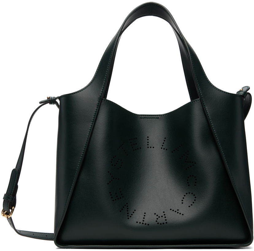 Голяма пазарска чанта Stella McCartney Designer Logo Tote Bag Зелено | 513860W8542