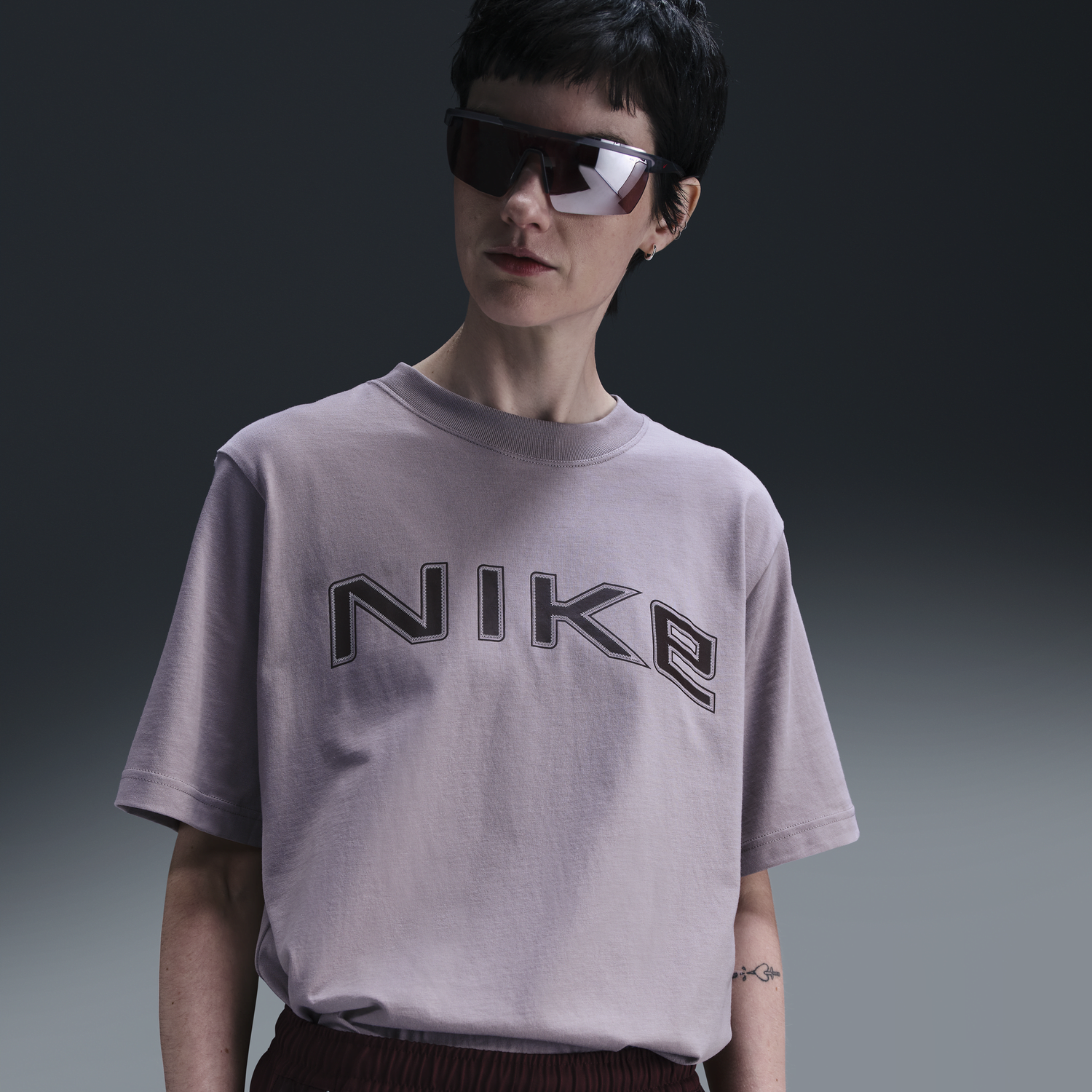 Тениска Nike Sportswear Loose Fit Printed T-Shirt Лилаво | HQ1679-226, 0
