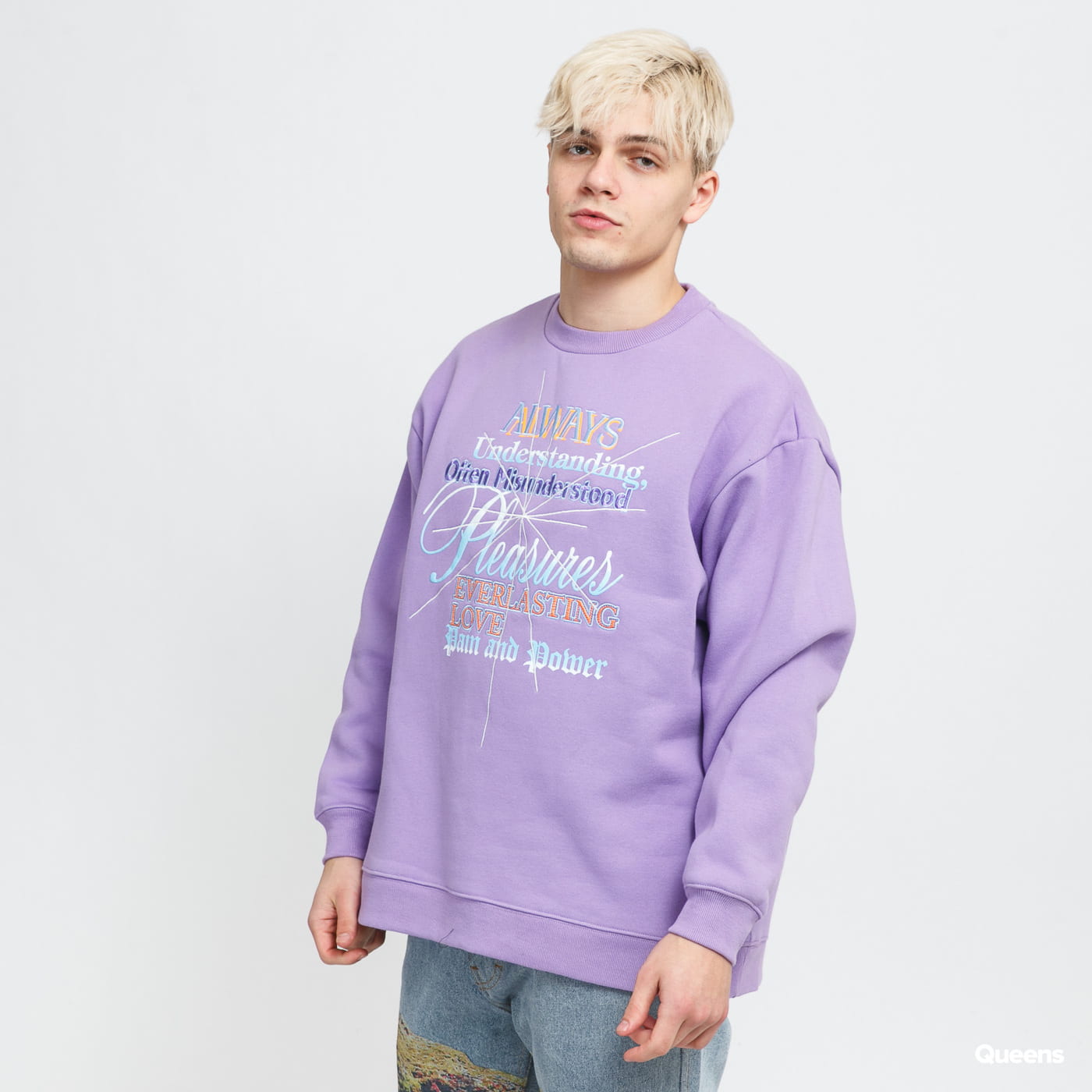 Суитчър Pleasures Faith Crewneck Sweatshirt Лилаво | P21W027, 0