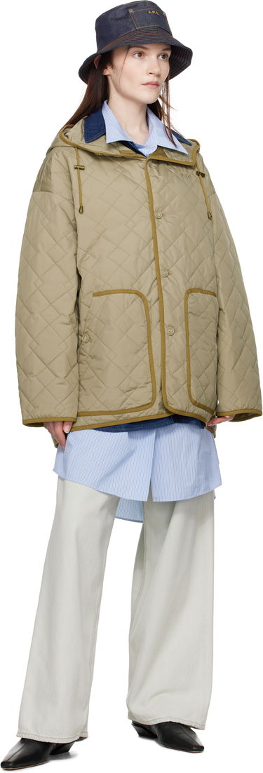Пухо яке A.P.C. Hooded Quilted Jacket Зелено | PSAKJ-M32005, 3