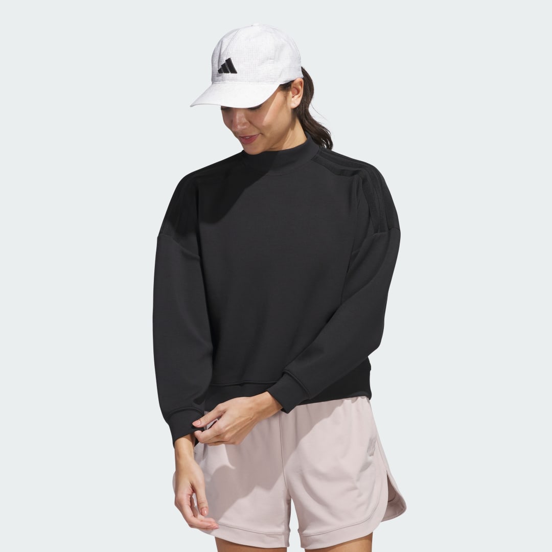 Суитчър adidas Performance Beyond Spacer Mock Layer Sweatshirt Черно | JE7367, 0
