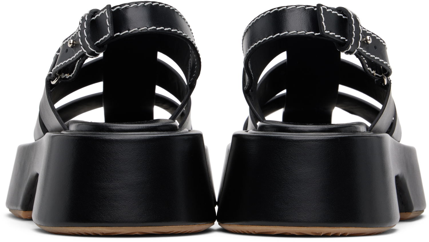 Кецове и обувки JW Anderson JW Anderson Stripe Platform Sandals Черно | SN0098-LA0323, 1