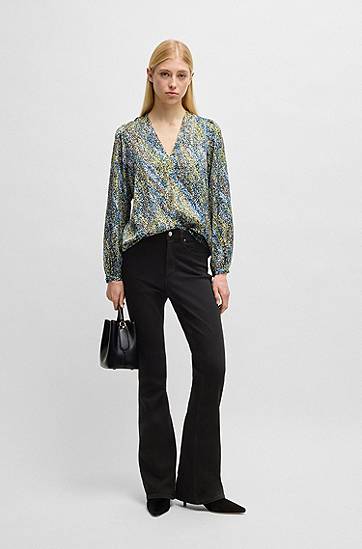 Дънки BOSS Boot-Cut Stretch Denim Jeans Черно | 50529971, 1