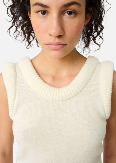 Жилетка AXEL ARIGATO Marla Knitted Ribbed Vest with Side Lacing Бяло | A3356004, 5