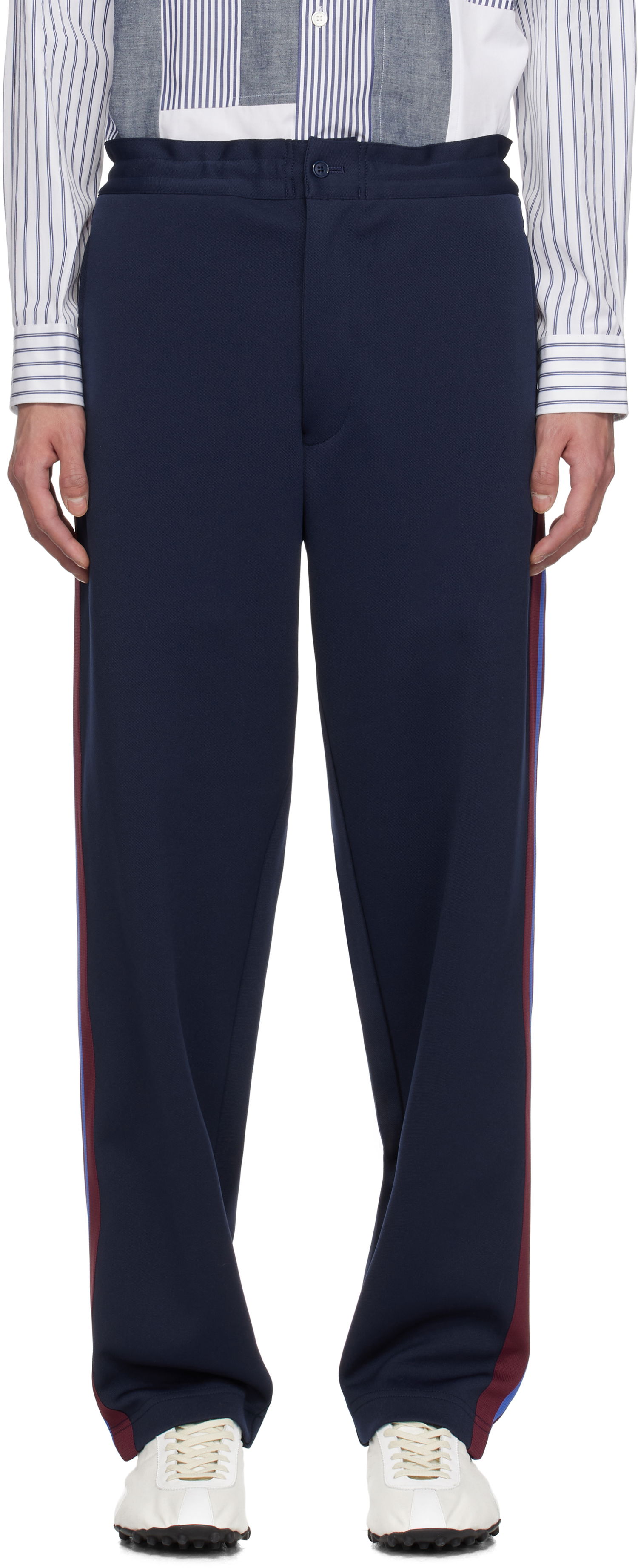 Спортни панталони Comme des Garçons Homme Deux Striped Track Pants Тъмно синьо | DO-T023-051, 0