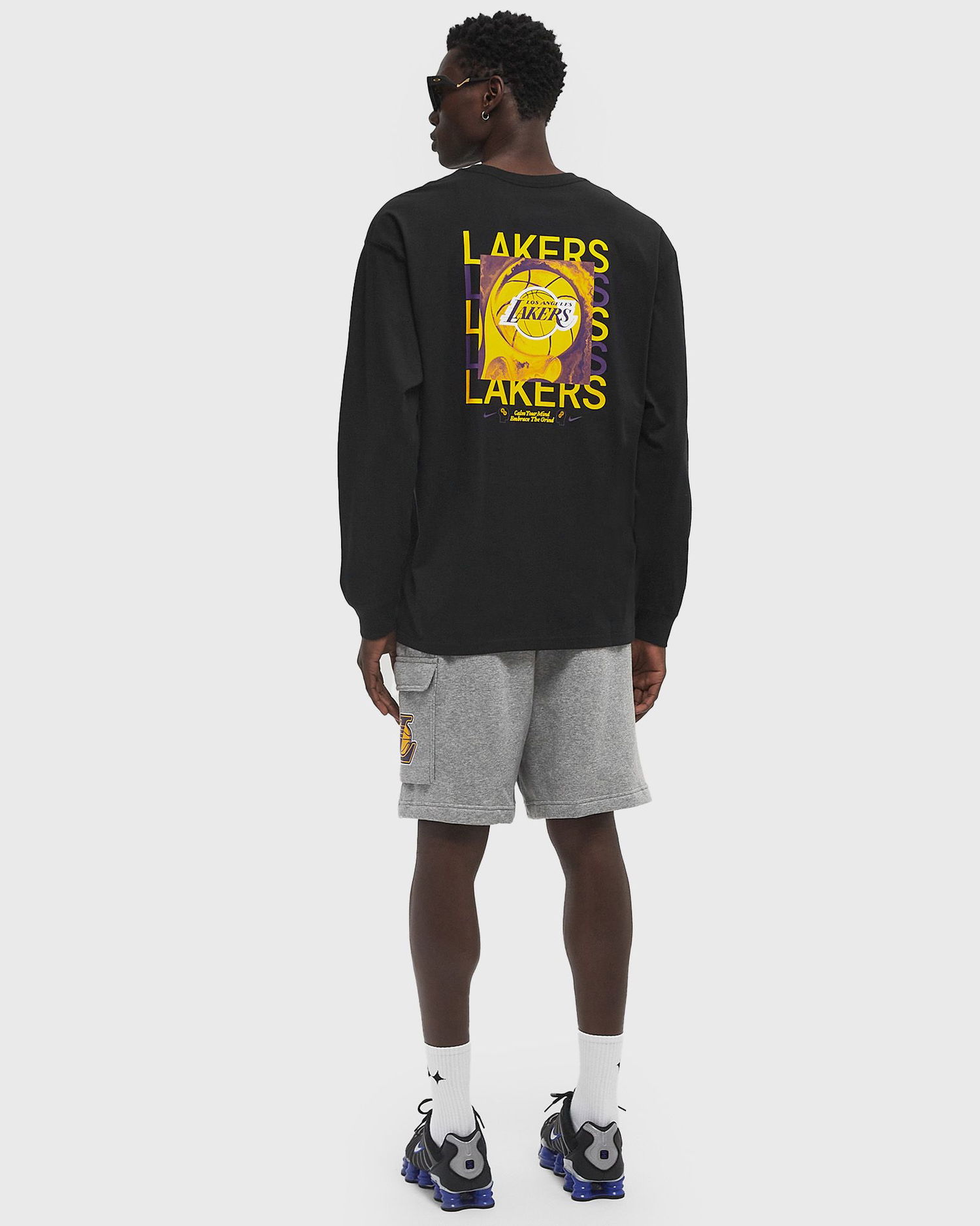 Тениска Nike Los Angeles Lakers MAX90 Long Sleeve Sweatshirt Черно | HQ0662-010, 1