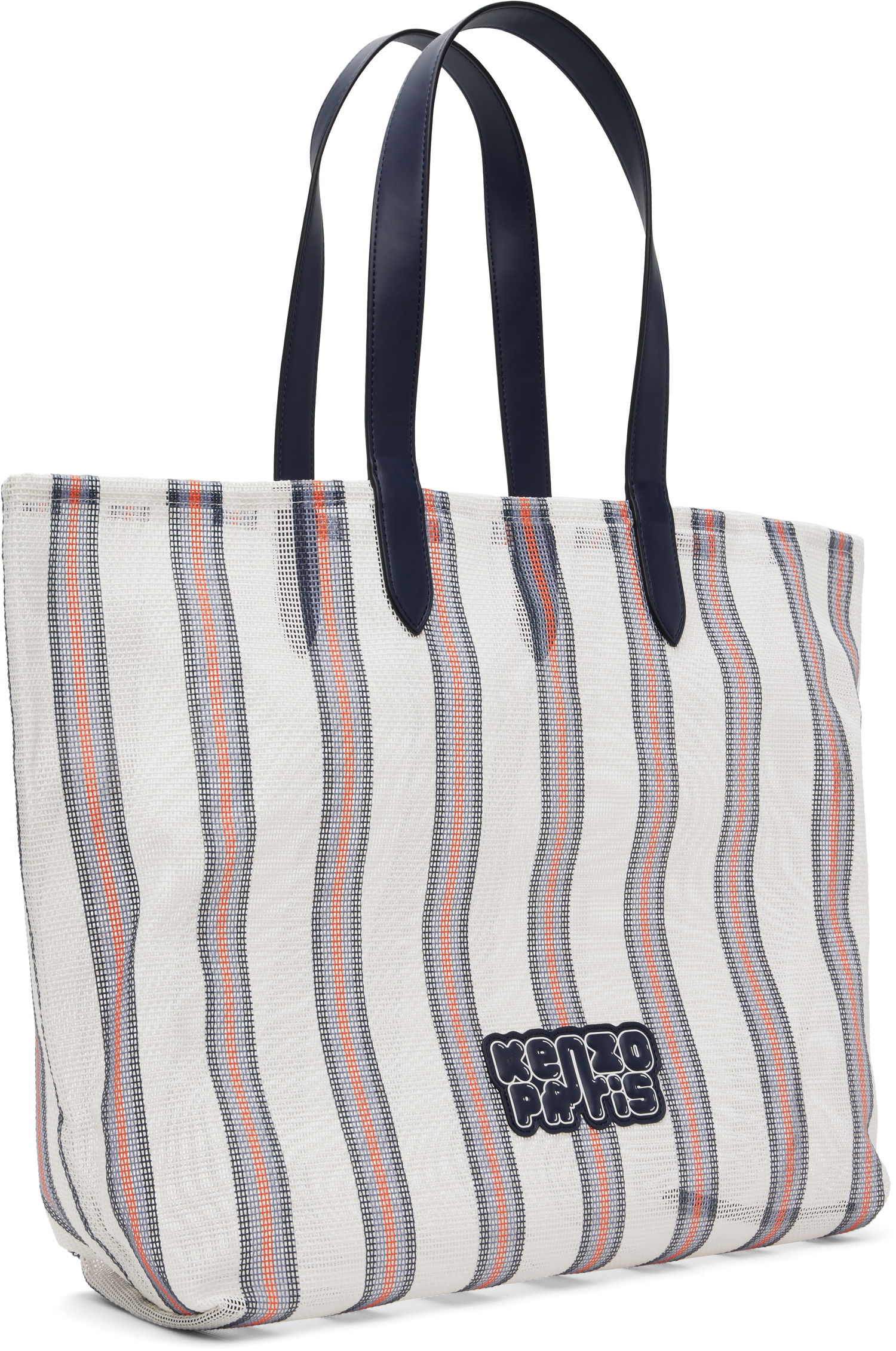 Голяма пазарска чанта KENZO Kenzo 'KENZO Coast Lines' Large Tote Bag Бяло | FF68SA411FS1, 1