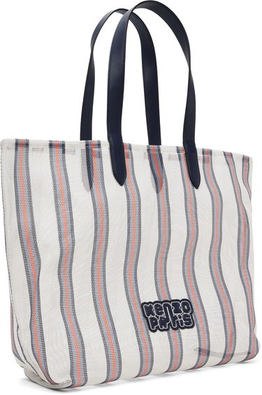 Голяма пазарска чанта KENZO Kenzo 'KENZO Coast Lines' Large Tote Bag Бяло | FF68SA411FS1, 1