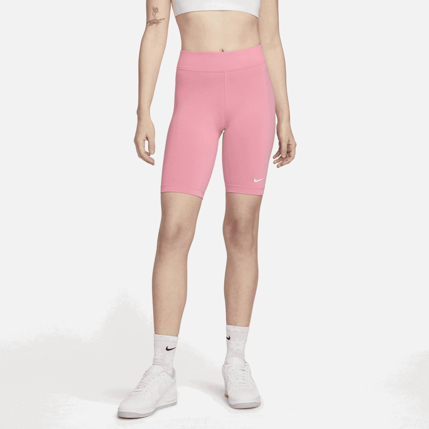 Къси панталони Nike Sportswear Essential Mid-Rise Biker Shorts Розово | CZ8526-611, 0