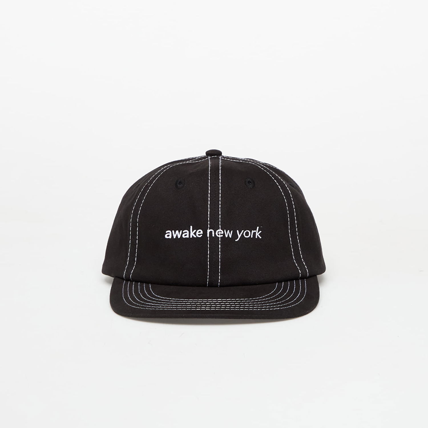 Шапка с козирка Awake NY Awake NY Contrast Stitch 6 Panel Hat Черно | AWK-FW25-HT005-BLK, 0