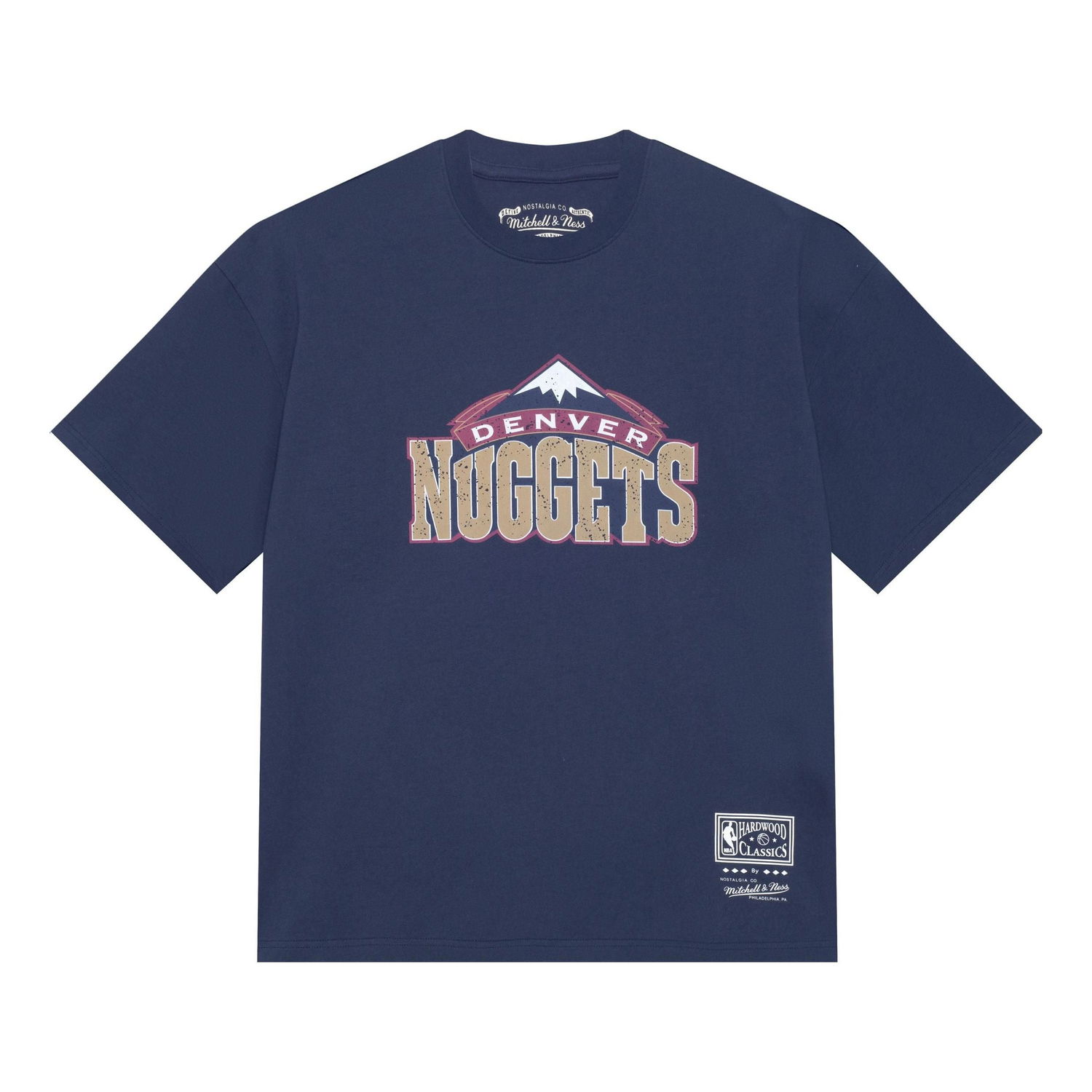 Тениска Mitchell & Ness NBA Denver Nuggets Throwback Logo T-Shirt Синьо | MNJYSST230096-NAVY, 0