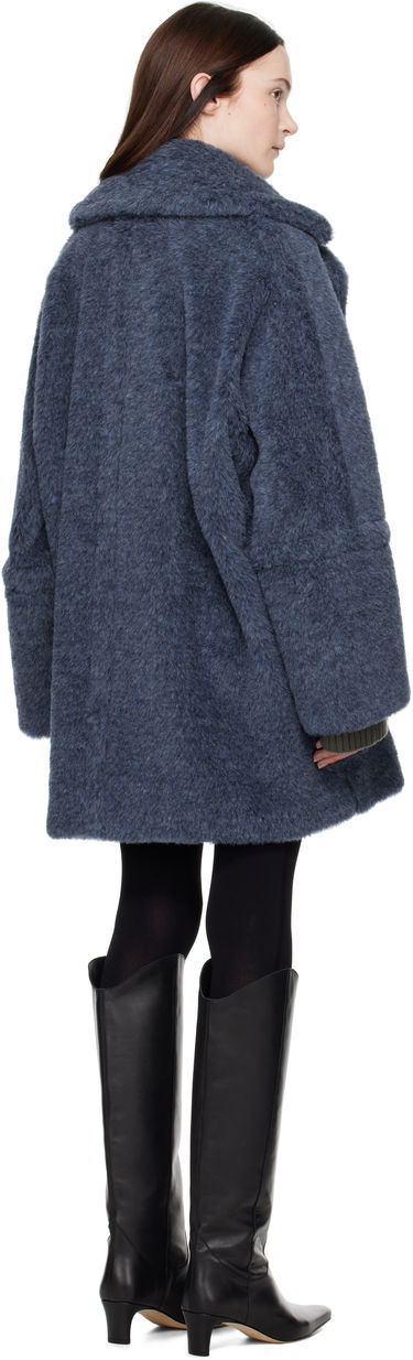 Палта Max Mara Double-Breasted Faux Fur Coat Синьо | 2421016142600 MM10506, 2
