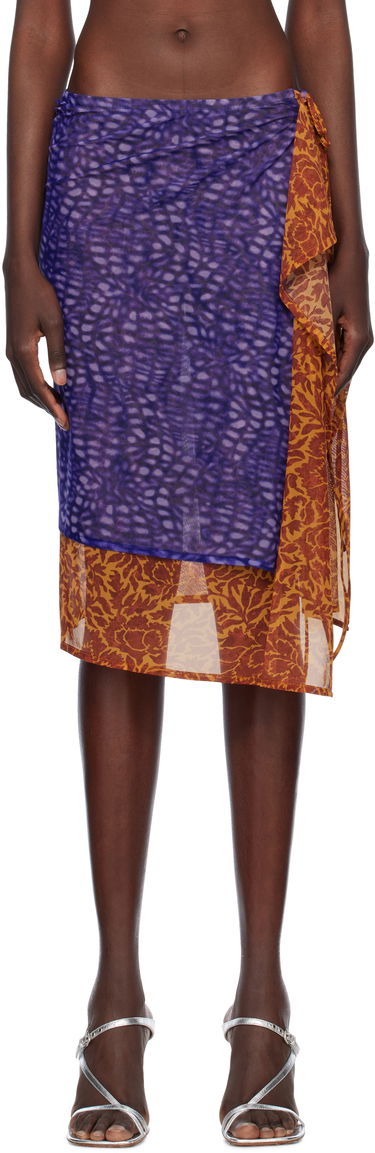 Пола Dries Van Noten Dries Van Noten Double Layered Midi Skirt Многоцветен | 251-011164-1619, 0