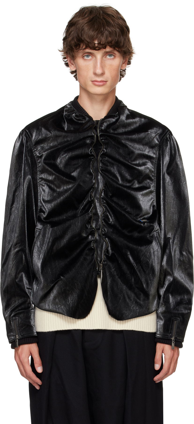 Яке бомбър ADER ERROR Faux-Leather Jacket Черно | BN01FWJK0701BK