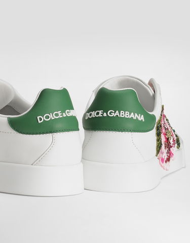 Кецове и обувки Dolce & Gabbana Dolce & Gabbana Portofino Light with Floral Embroidery Бяло | CK2318A6H618B918, 3