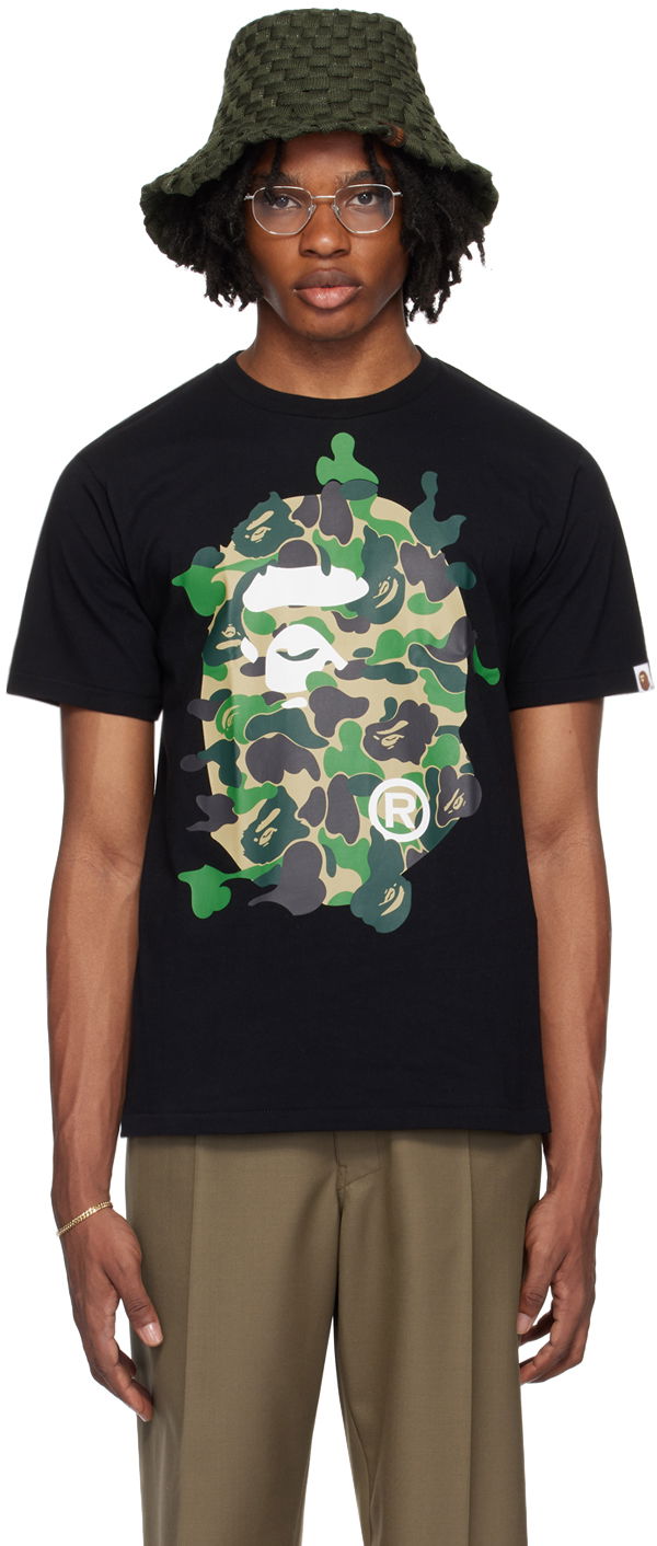 Тениска BAPE BAPE Black ABC Camo T-Shirt Черно | 001TEK301040M