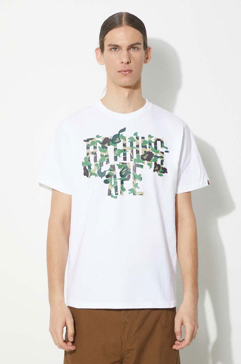 Тениска BAPE Rebuild Logo Graphic T-Shirt Бяло | 1K30110042