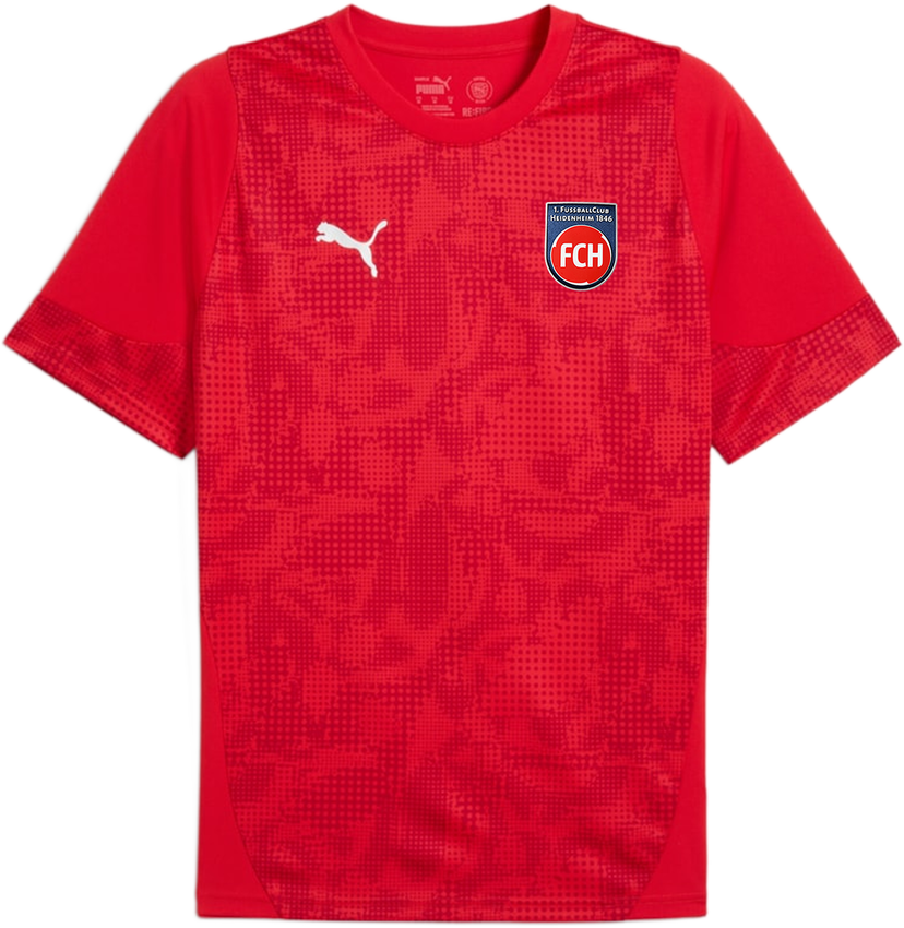 Фланелка Puma 1.FC Heidenheim Patterned Short Sleeve Training Shirt Червено | 5fch659167-01