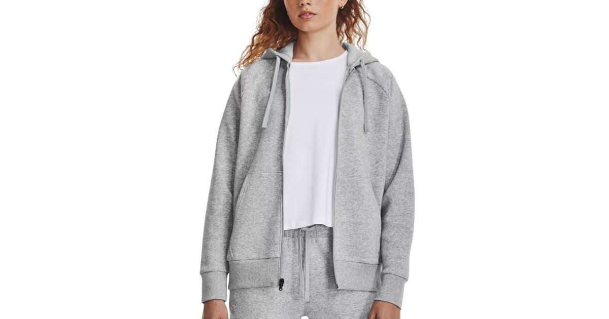 Суитчър Under Armour Rival Fleece Full-Zip Hoodie Сиво | 1379497-012, 1
