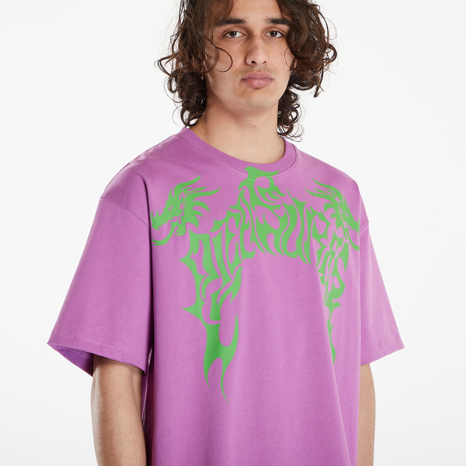 Тениска Pleasures Dragon Heavyweight Shirt Purple Лилаво | P24SU015 PURPLE, 1