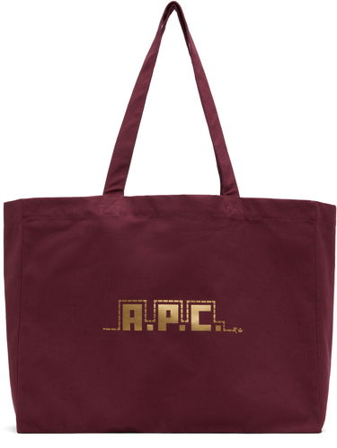 Голяма пазарска чанта A.P.C. Lunar New Year 2025 Diane Shopping Tote Bag Бургунди | COHHN-M61999, 0