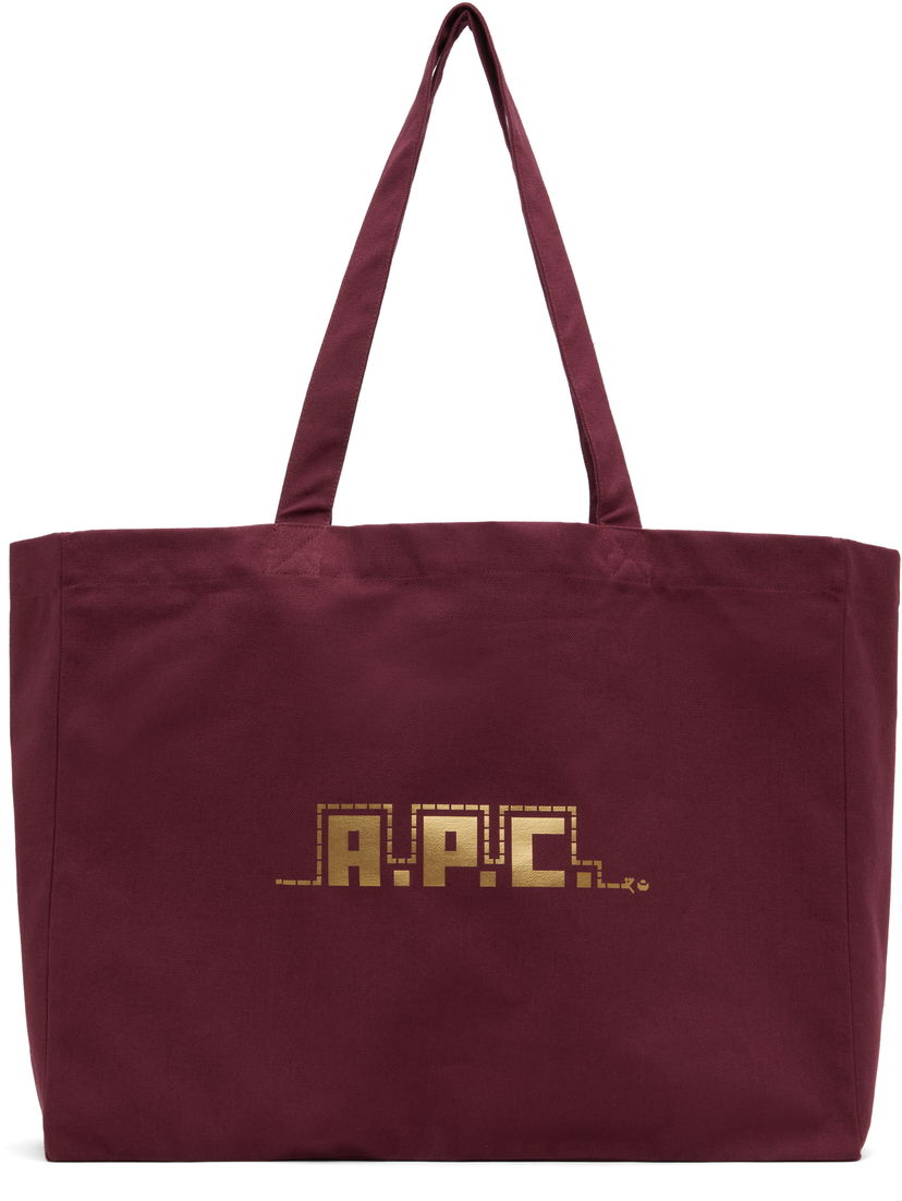 Голяма пазарска чанта A.P.C. Lunar New Year 2025 Diane Shopping Tote Bag Бургунди | COHHN-M61999