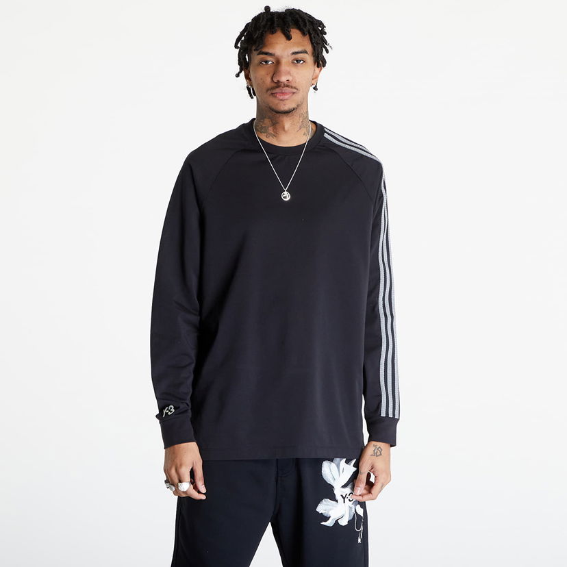 Тениска Y-3 3-Stripes Longsleeve Tee UNISEX Black/ Owhite Черно | IR6268