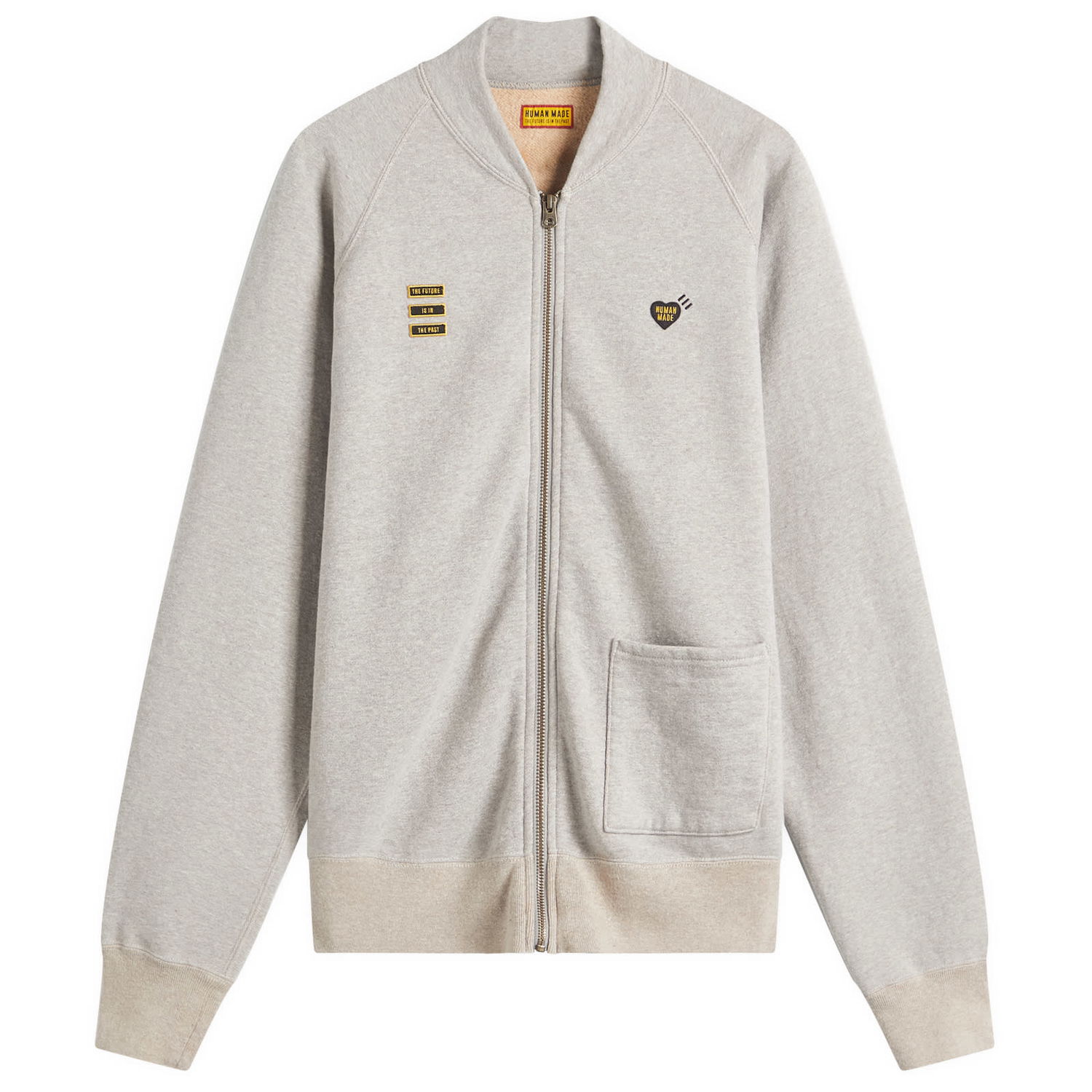 Суитчър Human Made Heart Zip Jersey Bomber Jacket, Size Large Сиво | HM29CS003-GRY, 0