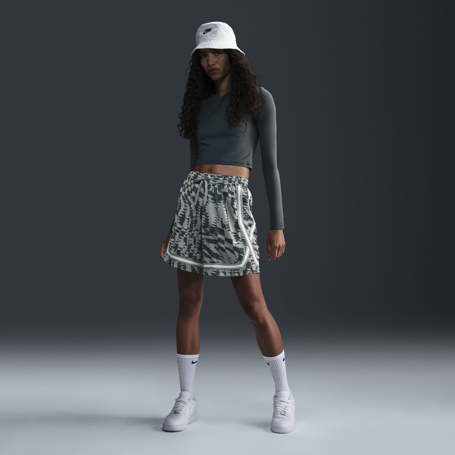 Къси панталони Nike Shorts Swoosh Fly Crossover Dri-FIT Зелено | FQ4552-370, 0