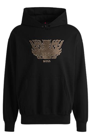 Суитчър BOSS BOSS x Creation of the Gods Taotie Hoodie Черно | 50542888, 0