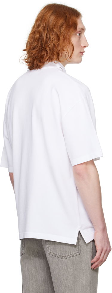 Поло тениска MAISON KITSUNÉ Maison Kitsuné Fox Head Patch Oversize Polo Бяло | OM00213KJ7010, 2