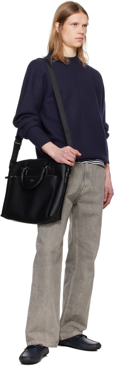 Чанта през рамо BOSS BOSS Grained Faux-Leather Briefcase Черно | 50536088, 3