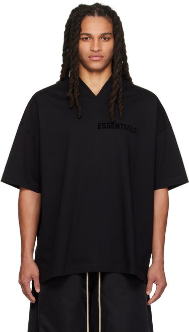 Тениска Fear of God Fear of God ESSENTIALS V-Neck T-Shirt Черно | 125SP234110F, 0