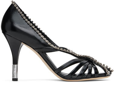 Кецове и обувки CHLOÉ Chloé Leonie Crystal-Embellished Slingback Heels Черно | CHC25S07LPP, 0